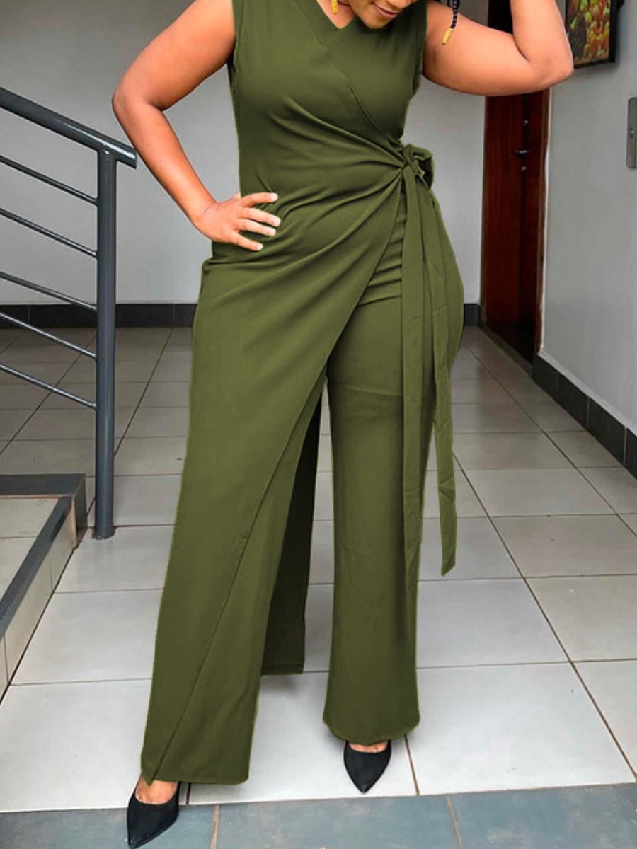 LW Plus Size Bandage Design Overlay Jumpsuit