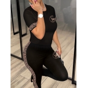 LW Plus Size Letter Print Skinny Pants Set