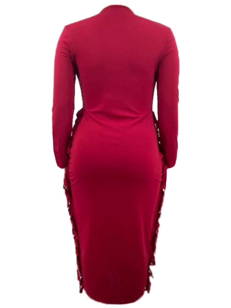 LW SXY Plus Size Tassel Design Bodycon Dress 4X