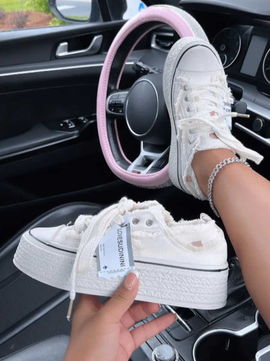 LW Raw Edge Platform Sneakers