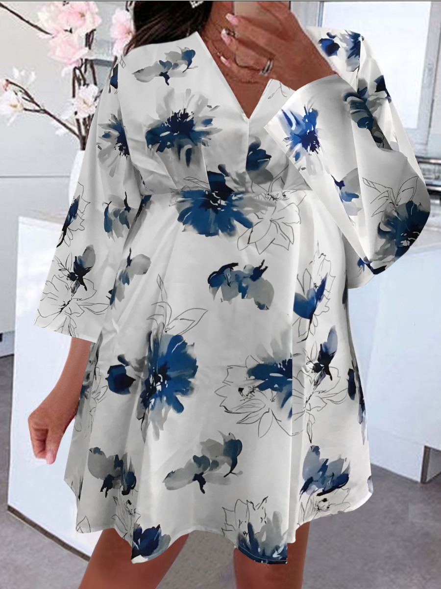 LW BASICS Plus Size Floral Printed Regular Dress