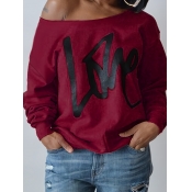 LW Plus Size Love Letter Print Sweatshirt