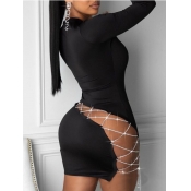 LW SXY Rhinestone Strap Bandage Design Bodycon Dre