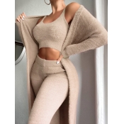 LW Cami Teddy Three Piece Pants Set