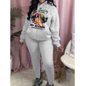 LW Plus Size Buttefly Lip Letter Print Tracksuit S