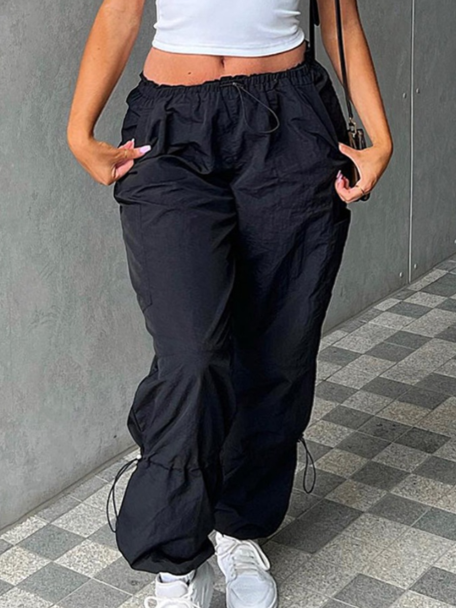 LW Plus Size High Waist Drawstring Loose Pants