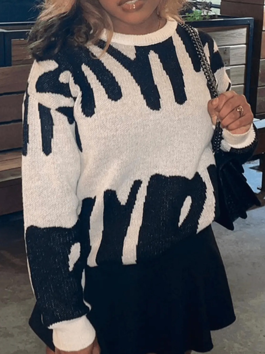 LW Dropped Shoulder Patchwork Sweatshirt