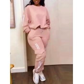 LW BASICS Plus Size Dropped Shoulder Striped Side 