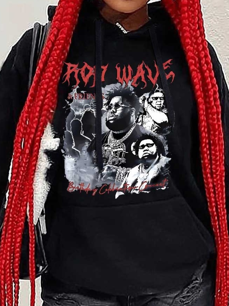 LW Drawstring Figure Hoodie