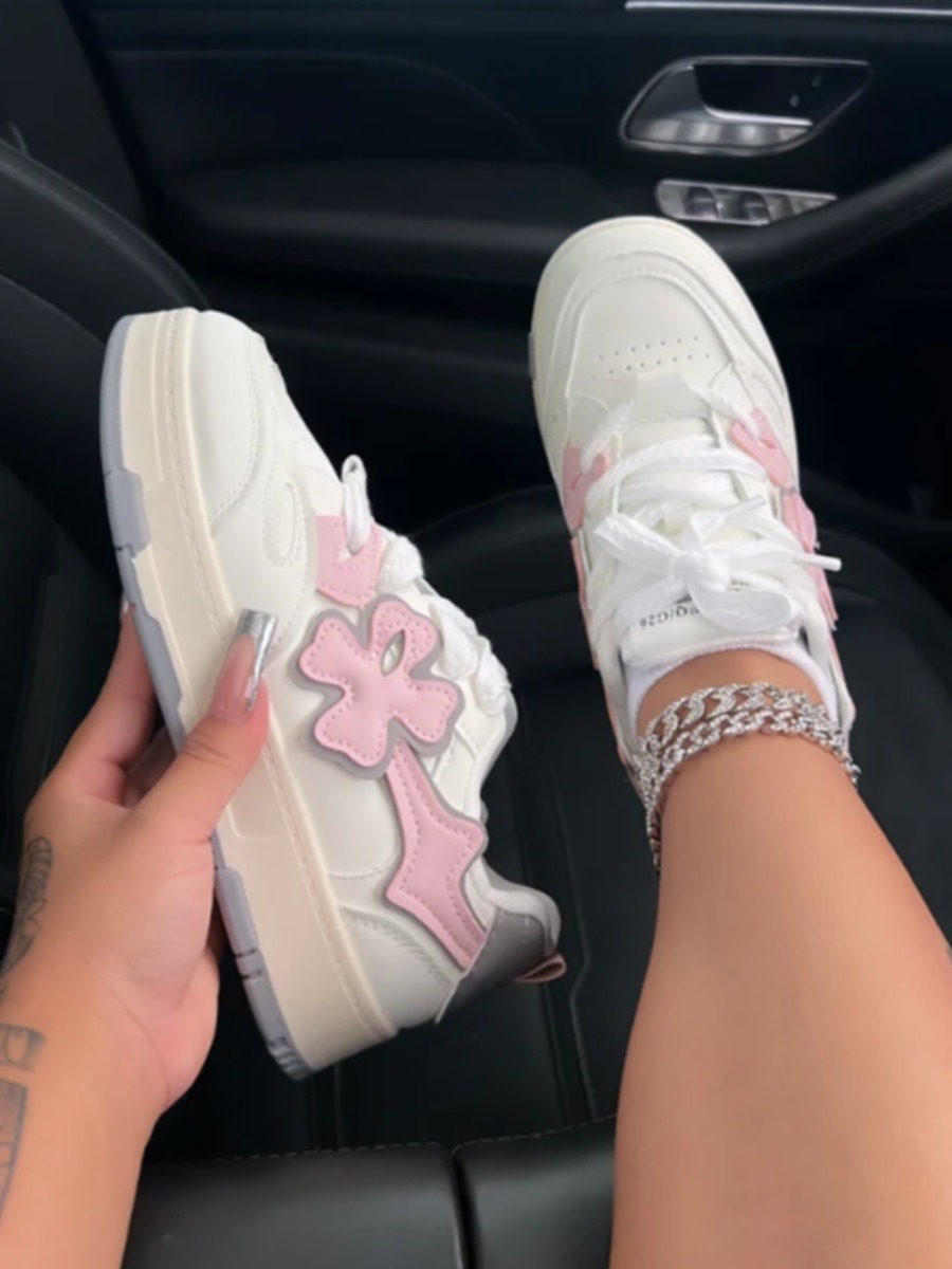 LW Floral Decor Patchwork Sneakers