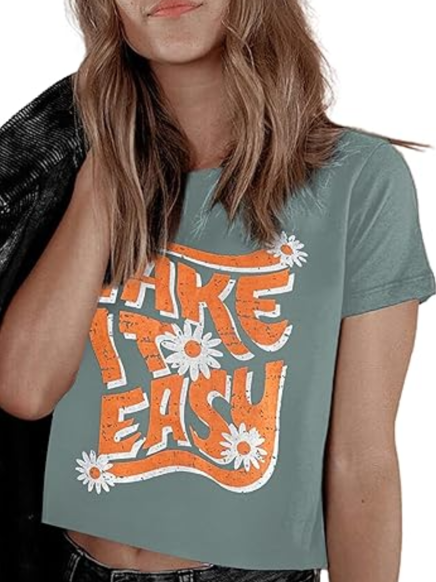LW Cut Out Mixed Print T-shirt