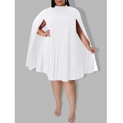 LW Plus Size Split Sleeve Pleated Loose Dress