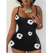 LW Floral Print Bodycon Cami Dress