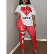 LW BASICS Plus Size Broken Heart Letter Print Pant
