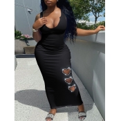 LW SXY Heart Decor Cut Out Bodycon Cami Dress
