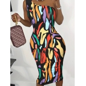 LW Plus Size One Shoulder Mixed Print Cut Out Body