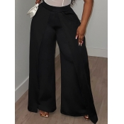 LW BASICS Plus Size Mid Waist Wide Leg Pants