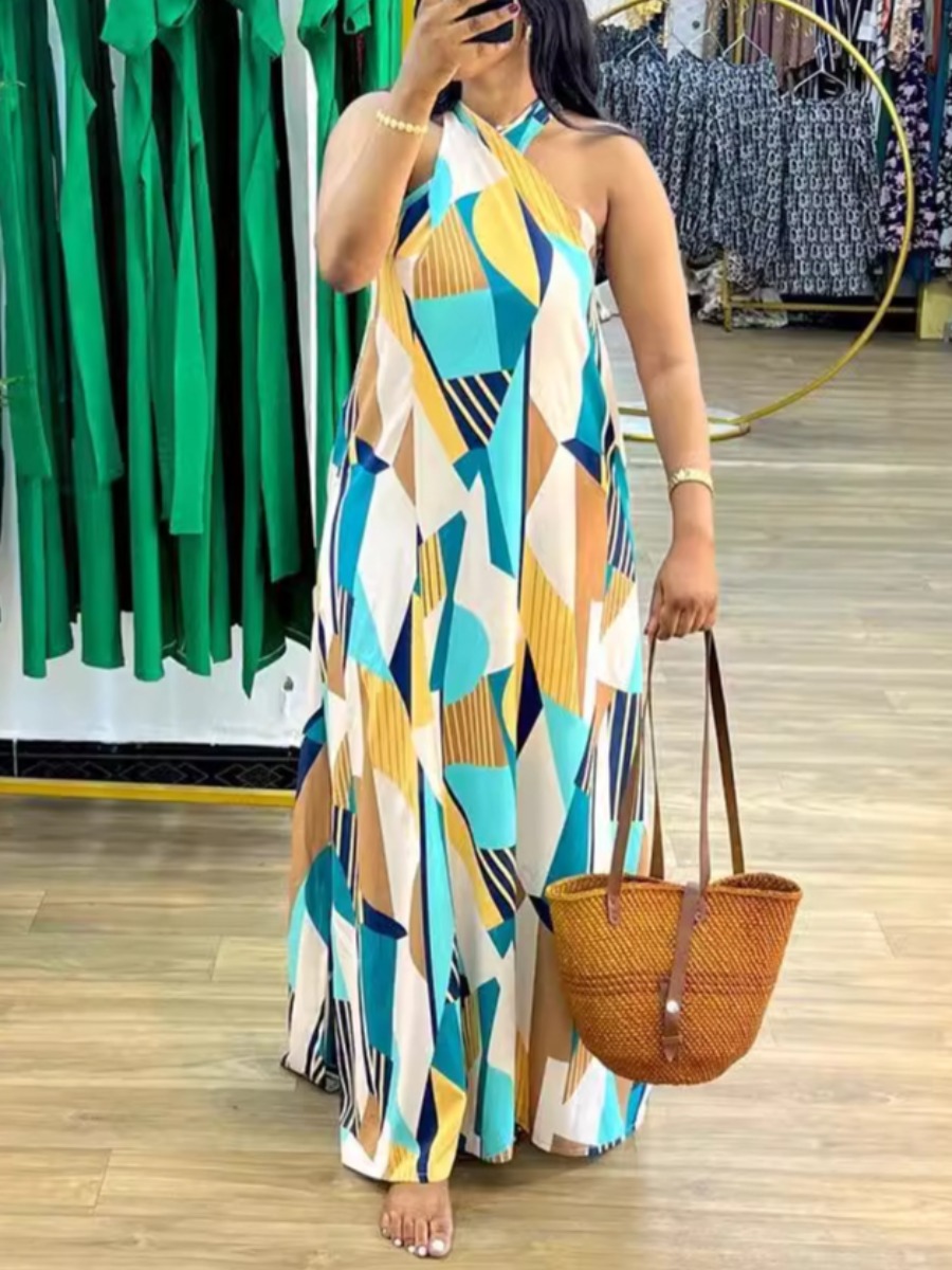 LW Pattern Geometric Maxi Dress