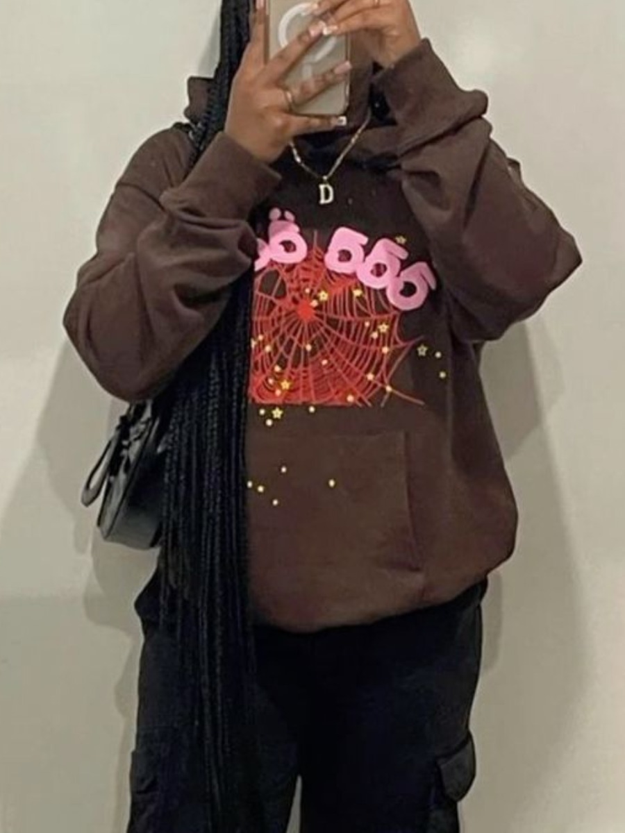 LW Pattern Mixed Print Hoodie