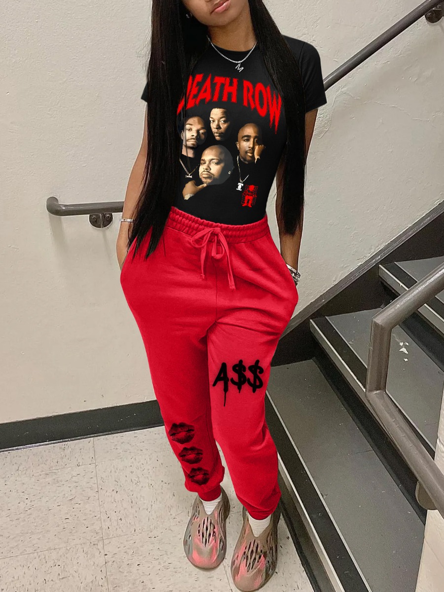 LW Pattern Figure Two-piece Pants Set