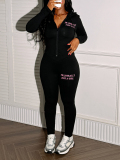 LW BASICS Letter Two-piece Pants Set