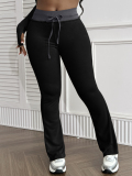 LW Patchwork Color Contrast Pants