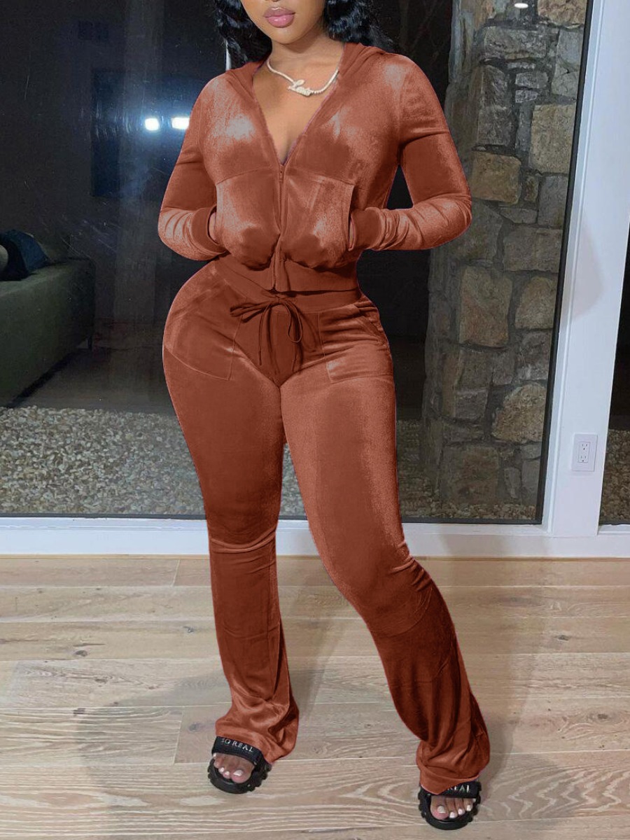 LW Casual Polyester Hooded Collar Hot Drilling Let