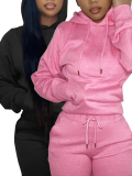 LW BASICS 2 Pack Solid Color Kangaroo Pocket Hoodie Sweatshirt