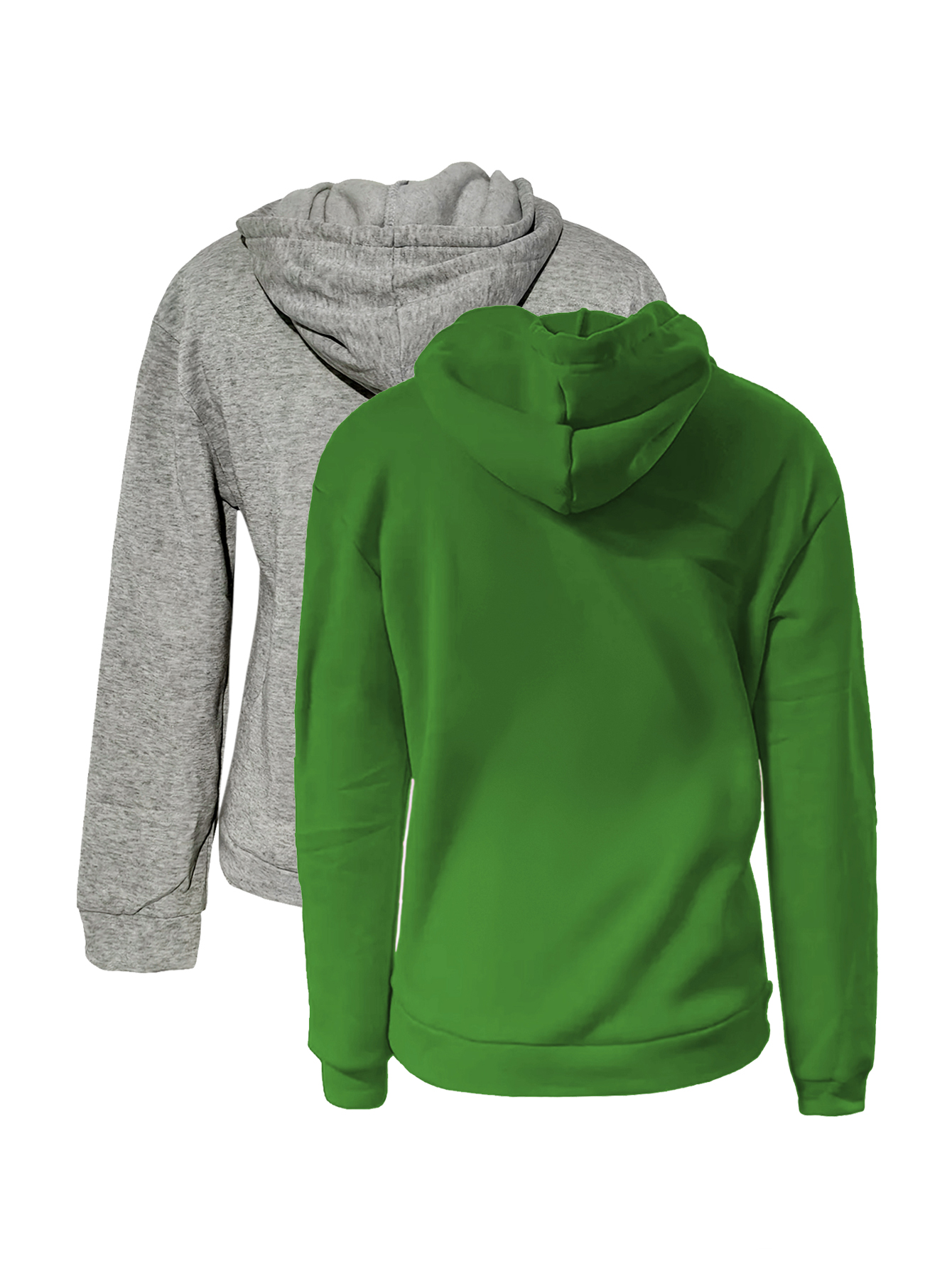 LW BASICS 2 Pack Solid Color Kangaroo Pocket Hoodie Sweatshirt