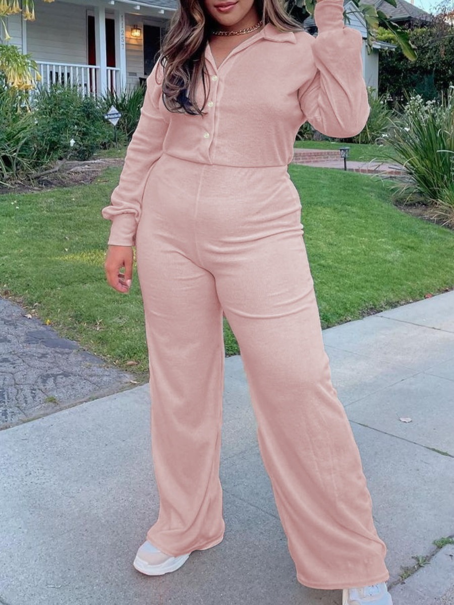 LW Plus Size Solid Color Jumpsuit