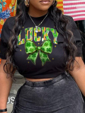 LW Pattern Mixed Print Letter T-shirt