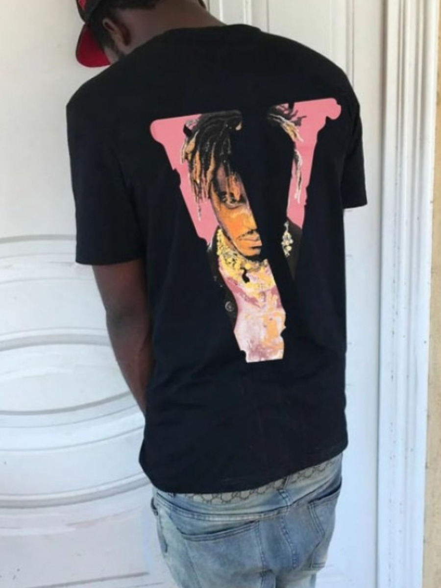 LW Men Pattern Figure Letter Print T-shirt