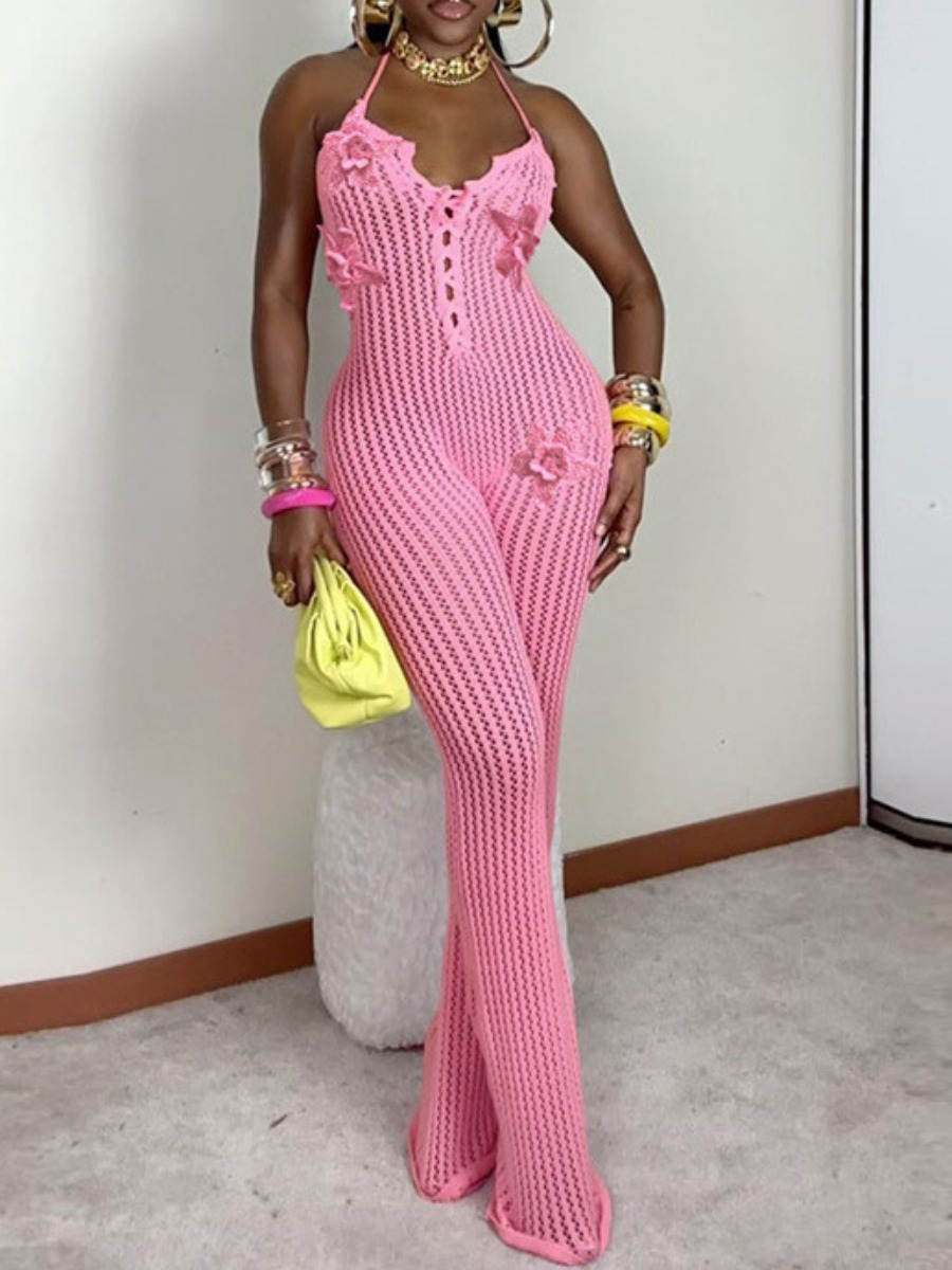 LW Cut Out Solid Color Jumpsuit