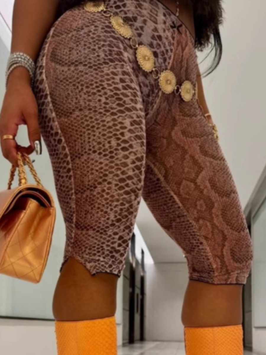 LW SXY Pattern Snakeskin Print Cobra Leggings