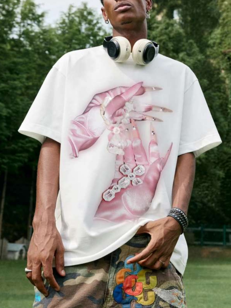 LW Men Pattern Mixed Print T-shirt