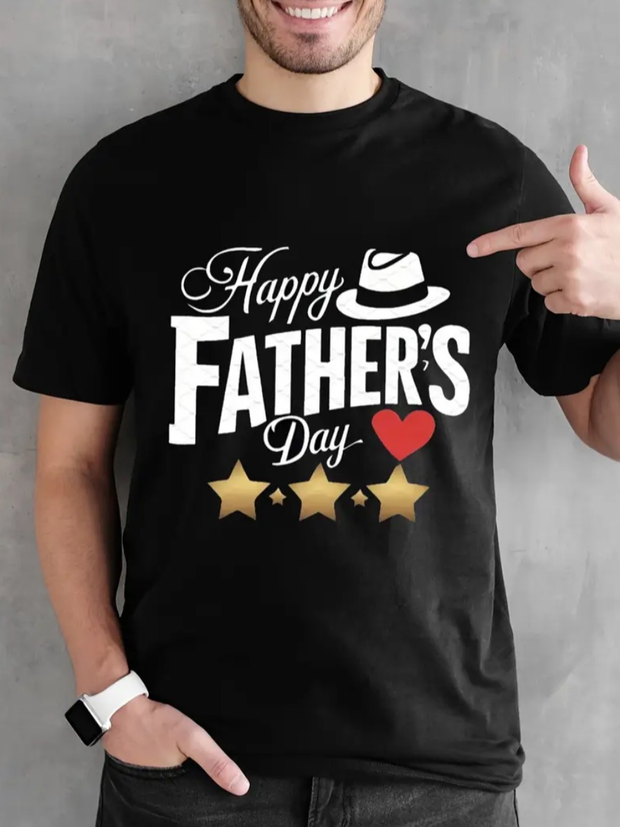 LW Men Pattern Letter T-shirt