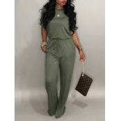 LW Drawstring Solid Color Jumpsuit