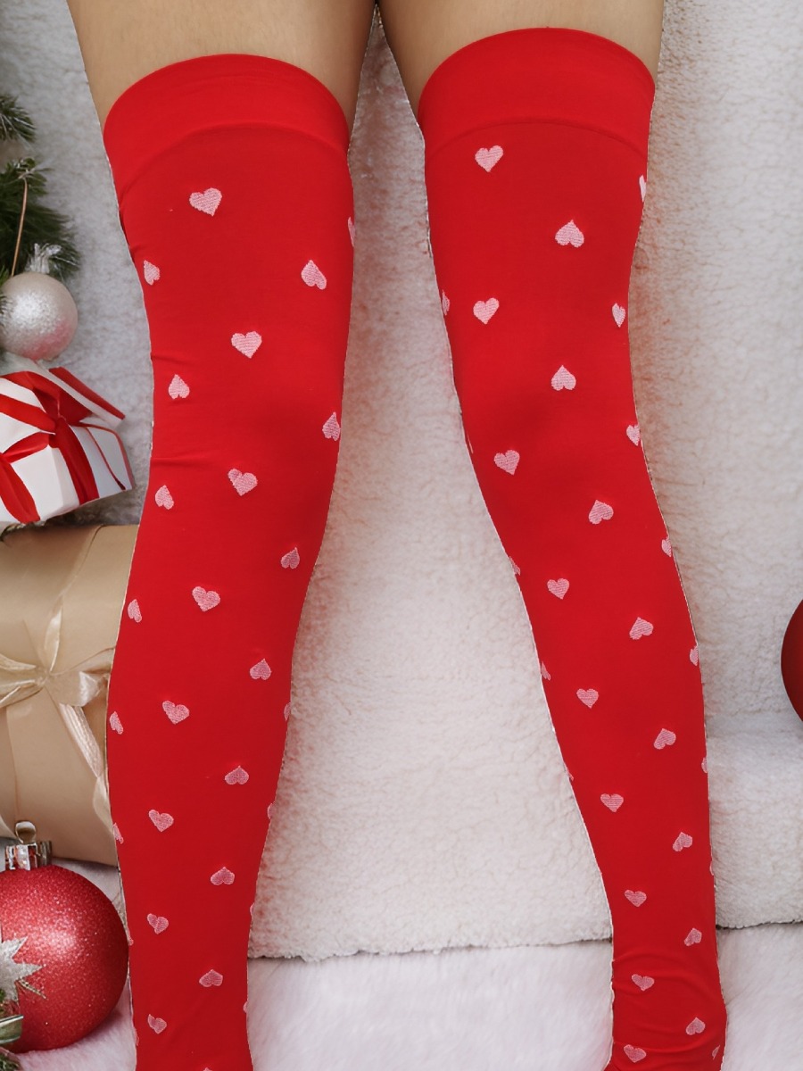 LW Pattern Heart Nylon Socks