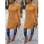 Cotton O neck Long Sleeve Long Pullovers Sweaters 